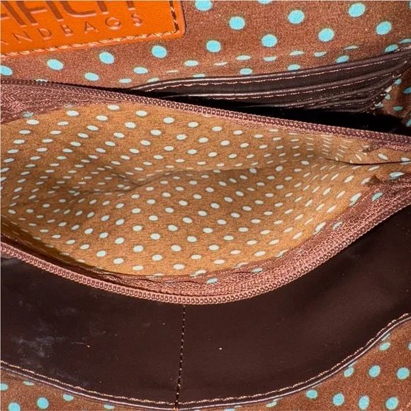 Chala Companion Organizer Brown Sunflower Vegan Leather Crossbody Bag - Picture 5 of 6